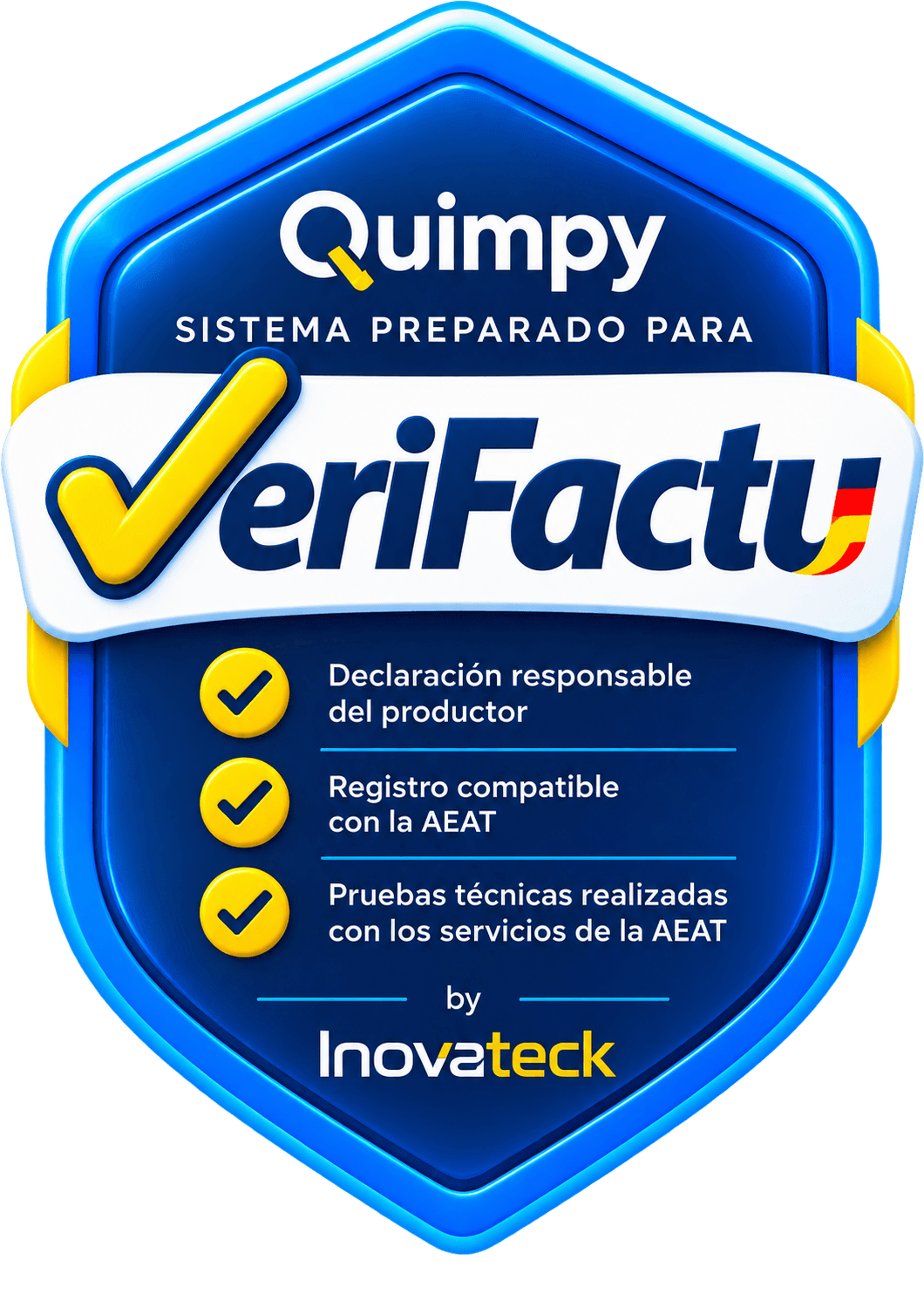 Quimpy, sistema preparado para VeriFactu: declaración responsable del productor, registro compatible con la AEAT y pruebas técnicas realizadas con los servicios de la AEAT